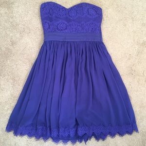 Gorgeous purple dress with tulle and lace!